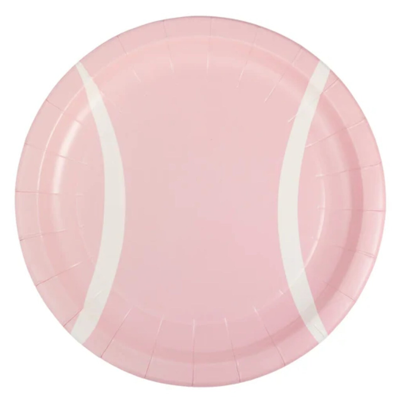 Pink Tennis Ball Paper Plates - Set of 8 | Fun Disposable Plates for Tennis Birthdays, Sports Parties & Events